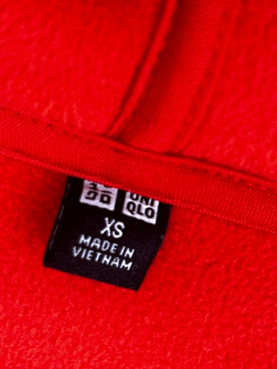 Uniqlo Orange Blocktech Windproof Full zip Sherpa XS - Picture 8 of 9